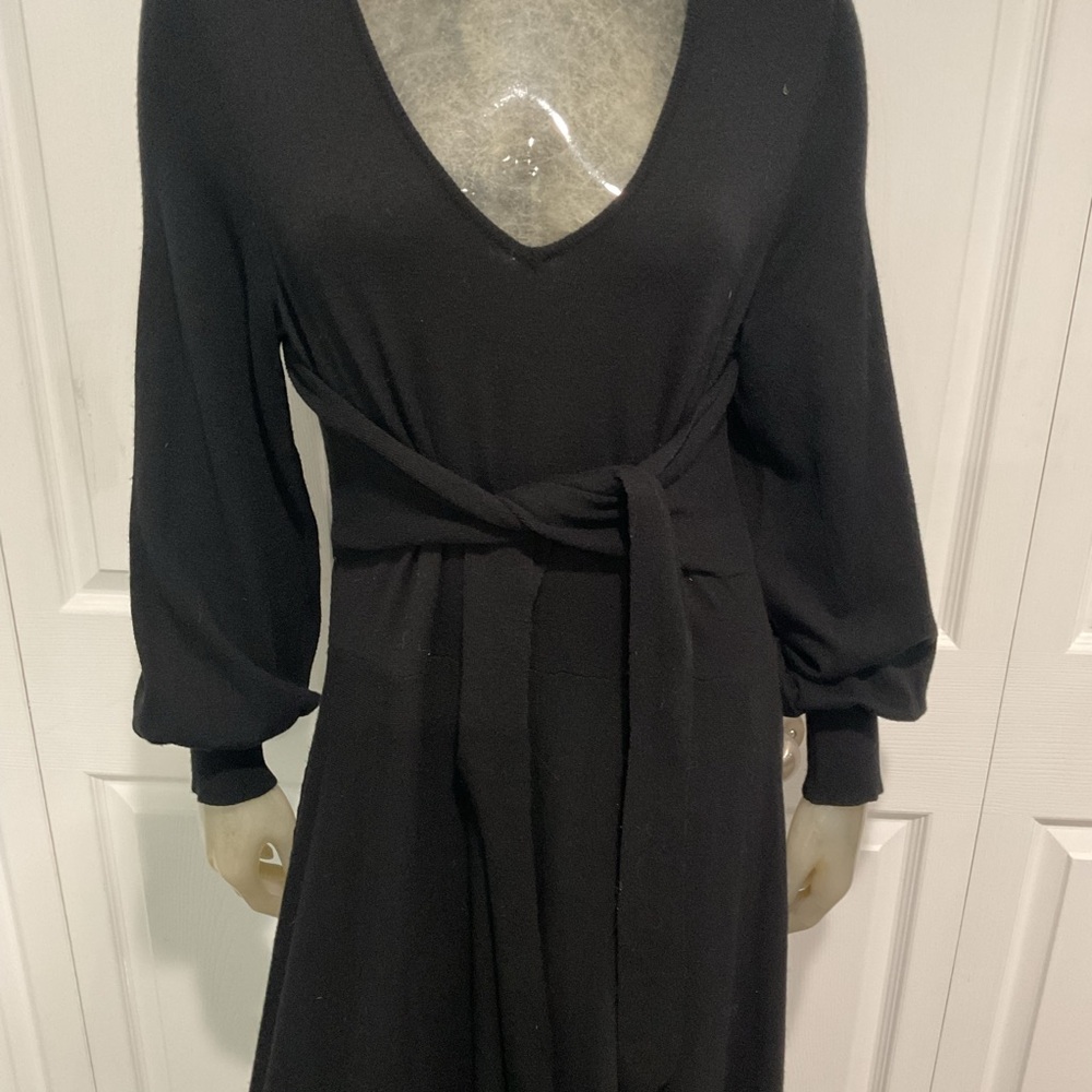 Taylor Black Long Sleeve Dress